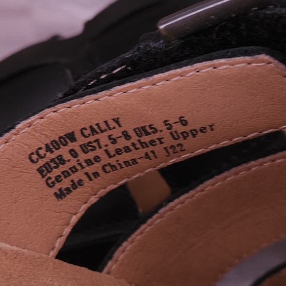 NWOT Aetrex Cally Clog Black Leather Heel Clog Sandal Size 7.5, 8 SKU CC400 - Picture 7 of 15